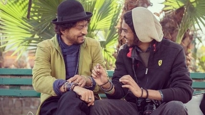 Irrfan Khan with son Babil. Irrfan Khan with son Babil.