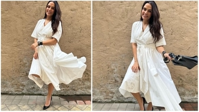 Neha Dhupia has always had a keen interest in fashion. She has great taste when it comes to outfits and never fails to impress the fashion police with her sartorial wardrobe choices. For a recent photoshoot, the actor/model wore a simple yet elegant white dress. (Instagram/@nehadhupia) Neha Dhupia has always had a keen interest in fashion. She has great taste when it comes to outfits and never fails to impress the fashion police with her sartorial wardrobe choices. For a recent photoshoot, the actor/model wore a simple yet elegant white dress. (Instagram/@nehadhupia)