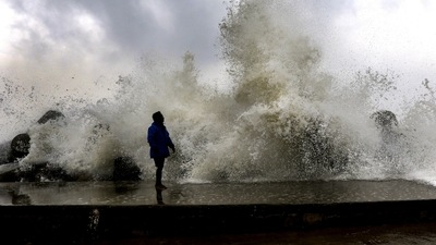 The severe cyclonic storm Mandous will move west-northwest and cross north Tamil Nadu, Puducherry and adjoining south Andhra Pradesh coast between Puducherry and Sriharikota with a windspeed of 65-75 kmph around midnight of December 9, the India Meteorological Department (IMD) predicted. (AP)