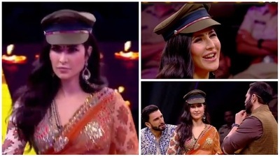 Katrina Kaif auditioned to be a female cop in front of Rohit Shetty. Katrina Kaif auditioned to be a female cop in front of Rohit Shetty.