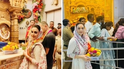 Preity Zinta visits Siddhivinayak temple. Preity Zinta visits Siddhivinayak temple.