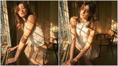 Ananya Panday aces the off-duty model look in tank top and mini skirt. (Instagram) Ananya Panday aces the off-duty model look in tank top and mini skirt. (Instagram)
