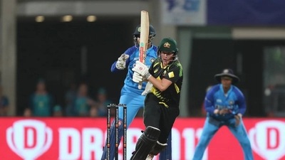 Aussie batters made India pay for their misfields with opener Beth Mooney smashing 89 not out off 57 balls Aussie batters made India pay for their misfields with opener Beth Mooney smashing 89 not out off 57 balls