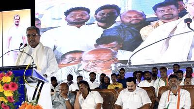 f Congress will be holding an SC/ST convention — ‘Ikyata Samavesha’ — in Chitradurga of Karnataka to counter BJP. (PTI) f Congress will be holding an SC/ST convention — ‘Ikyata Samavesha’ — in Chitradurga of Karnataka to counter BJP. (PTI)