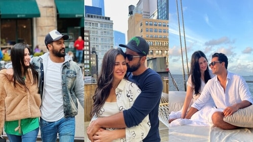 Katrina Kaif and Vicky Kaushal during their time abroad. Katrina Kaif and Vicky Kaushal during their time abroad.