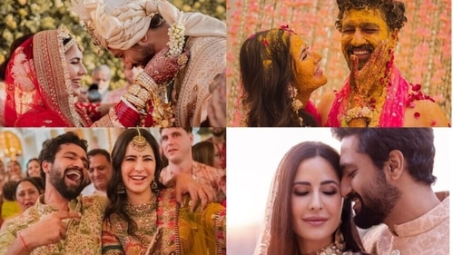 Katrina Kaif and Vicky Kaushal's wedding pics. Katrina Kaif and Vicky Kaushal's wedding pics.