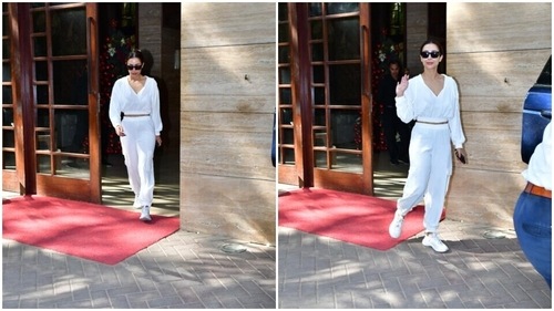 Malaika posed for the cameras (HT Photos/Varinder Chawla) Malaika posed for the cameras (HT Photos/Varinder Chawla)
