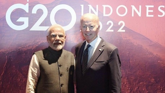 PM Modi and US Prez Biden also met Indonesian President Joko Widodo on the sidelines of the G20 Summit. (Arindam Bagchi | Twitter)(HT File)