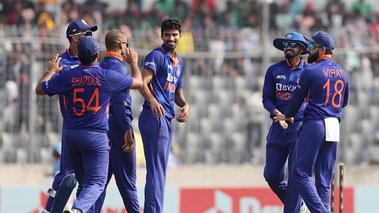 India's Washington Sundar celebrates a wicket