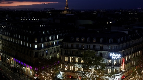 Paris Power Outage: Christmas lights are viewed in Paris, France.(Reuters)