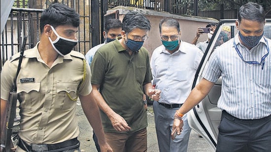 Mumbai, India-July 29, 2020: Professor Hany Babu from Delhi University was arrested and produced in NIA court. He was arrested in connection with Bhima Koregaon Elgar Parishad issue. NIA got the custody of Professor Hany Babu till 4th August 2020 in Mumbai, India, on Wednesday, July 29, 2020. (Photo by Bhushan Koyande/ HT Photo) (HT PHOTO)