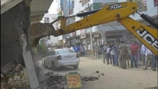 The Nuh police had earlier also demolished properties of six other criminals. (HT File Photo/ Representational image)