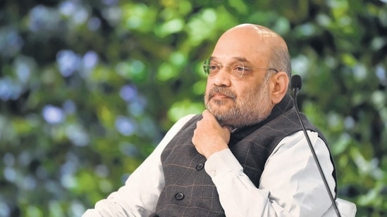 Union home minister Amit Shah. (Ajay Aggarwal/HT photo)