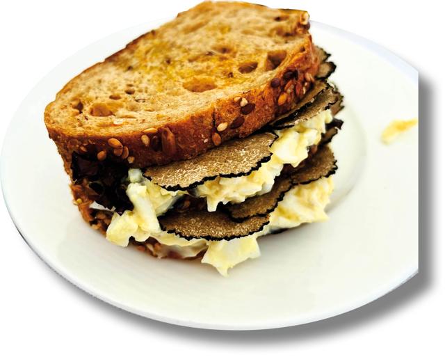 Four Seasons picnic: egg and truffle club sandwich Four Seasons picnic: egg and truffle club sandwich