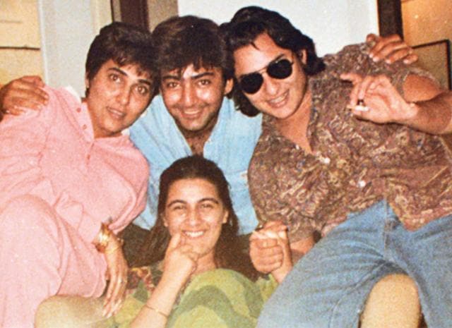 With close friends Saif Ali Khan, Amrita Singh and Navneet Nishaan, whom he’s still in touch with With close friends Saif Ali Khan, Amrita Singh and Navneet Nishaan, whom he’s still in touch with
