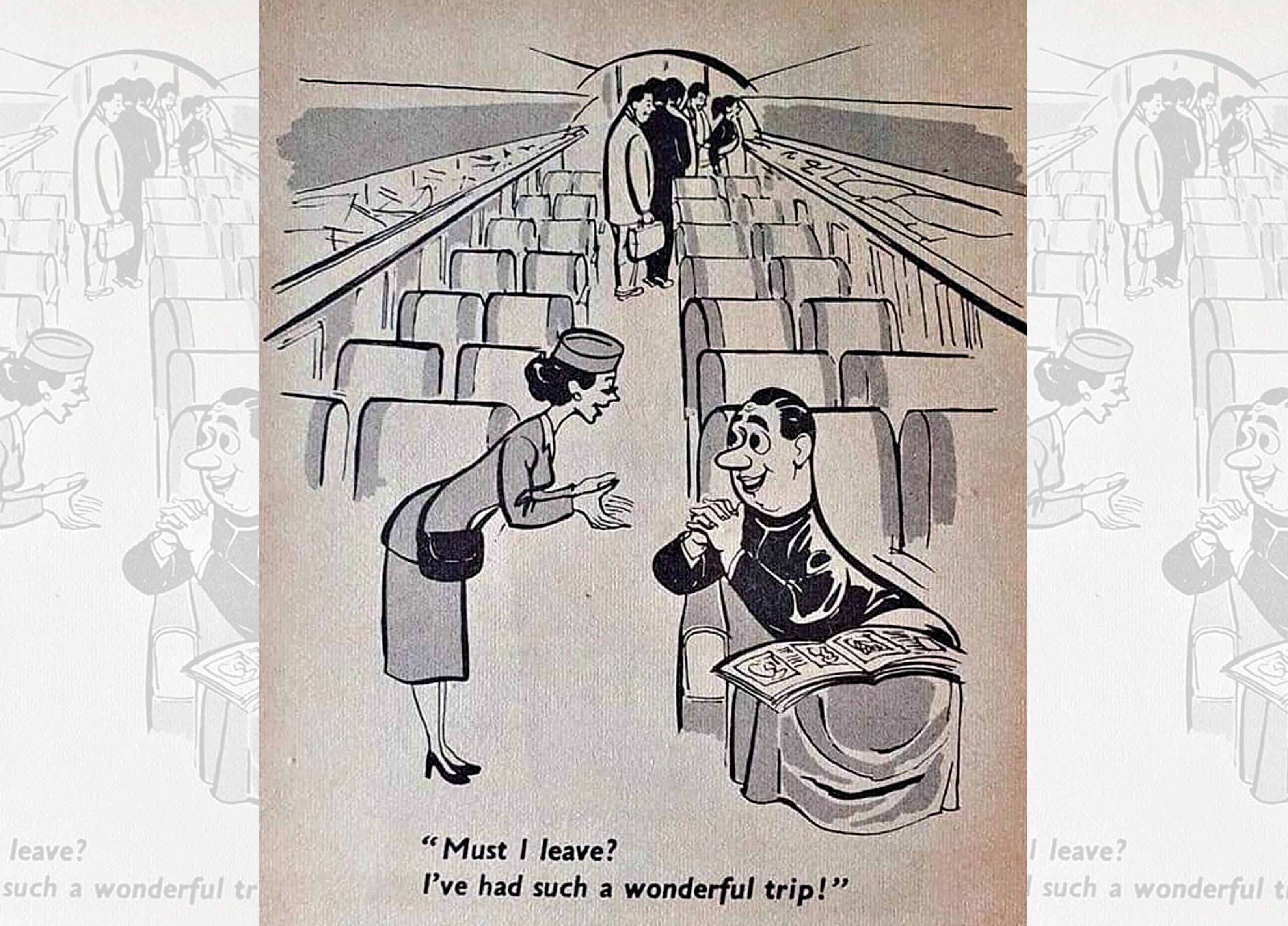Humour was a tool often used in early ads of Air India Humour was a tool often used in early ads of Air India