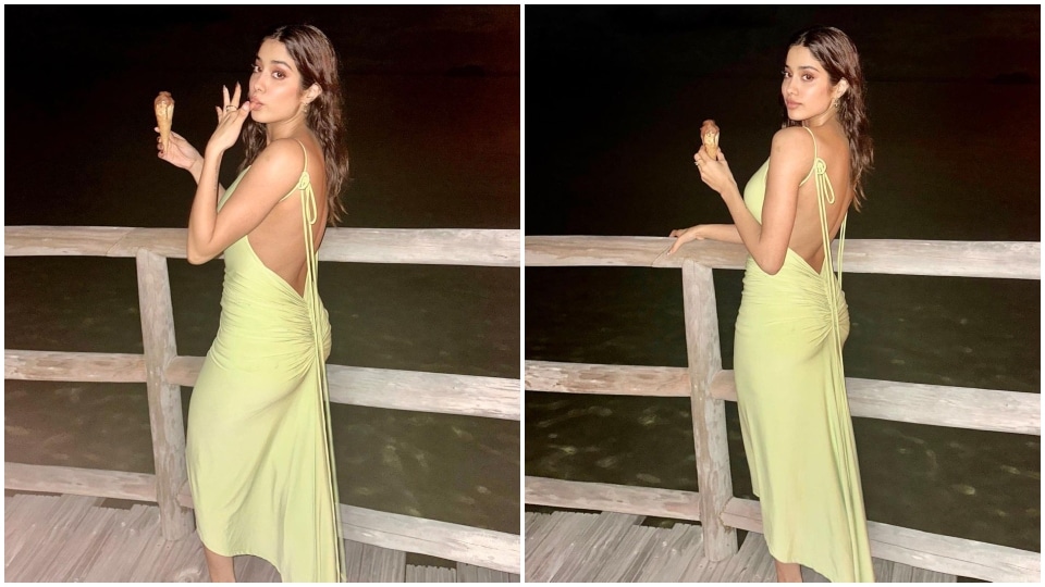 Janhvi Kapoor stuns in a backless dress. (Instagram)