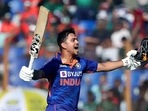 By the end of the 10th over, Kishan was on 33 from 40 balls. In the next 91 balls, he scored 177.(Ishan Kishan Twitter) By the end of the 10th over, Kishan was on 33 from 40 balls. In the next 91 balls, he scored 177.(Ishan Kishan Twitter)