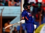India's Ishan Kishan celebrates scoring a century during the third one day international cricket match between Bangladesh and India in Chittagong India's Ishan Kishan celebrates scoring a century during the third one day international cricket match between Bangladesh and India in Chittagong