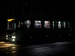 Passengers ride in a city bus down a street during a power cut in downtown Odessa, amid the Russian invasion of Ukraine. (AFP) Passengers ride in a city bus down a street during a power cut in downtown Odessa, amid the Russian invasion of Ukraine. (AFP)