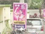 ‘Daughter of fighter’ posters near K Kavitha's residence ahead of CBI probe(Twitter/ANI)
