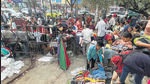 Encroached footpath on FC road. (HT PHOTO) Encroached footpath on FC road. (HT PHOTO)