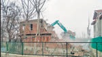 Officials said the two-storey house was built on state land in Jammu and Kashmir’s Pulwama. (ANI) Officials said the two-storey house was built on state land in Jammu and Kashmir’s Pulwama. (ANI)