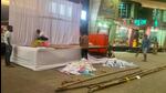preparations underway at Laxmi Road on Saturday. (HT PHOTO) preparations underway at Laxmi Road on Saturday. (HT PHOTO)
