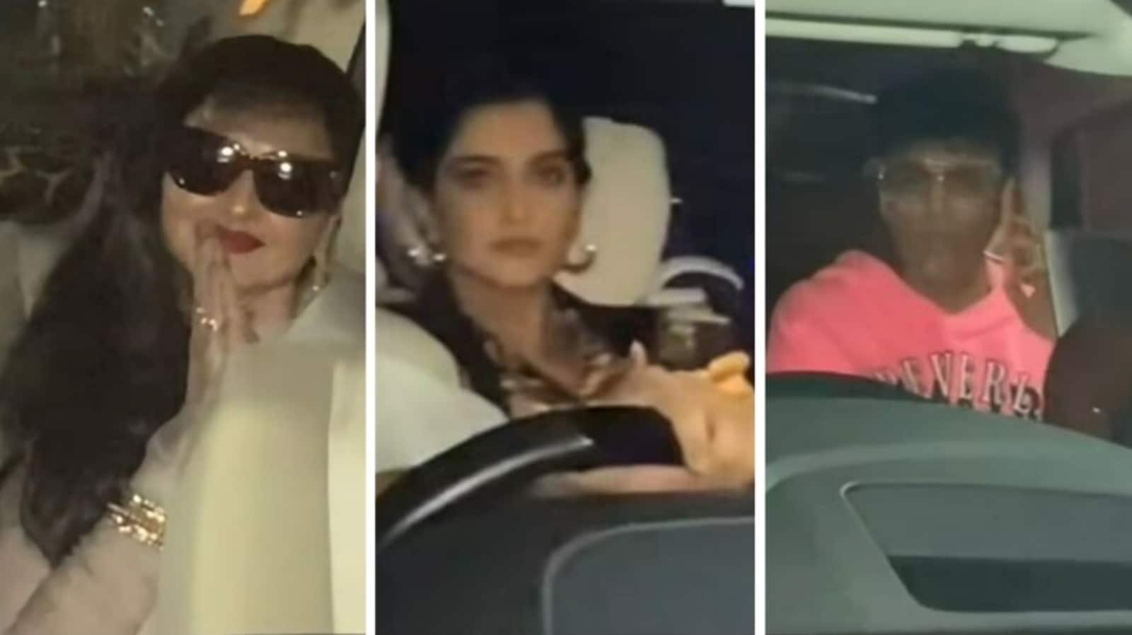 Karan Johar, Rekha og Sonam Kapoor deltar på Rani Mukerjis datter Adiras bursdagsfest |  Bollywood