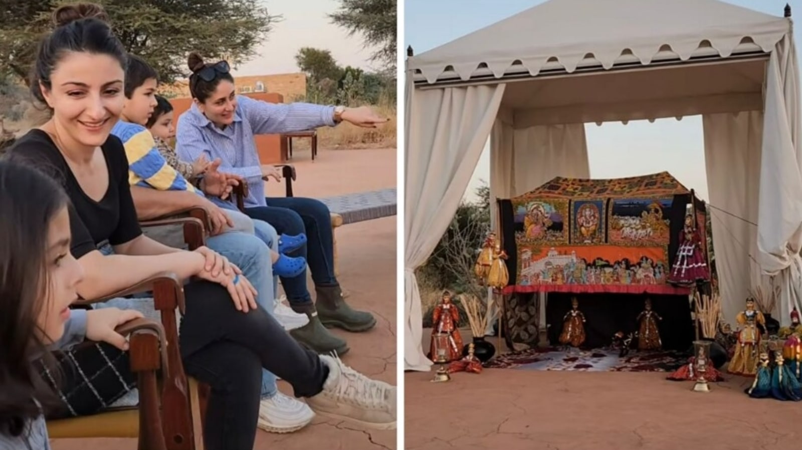 Kareena Kapoor, Taimur, Jehangir, Soha Ali Khan, Inaaya enjoy puppet show in Jaisalmer. See pics