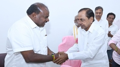 BRS extends full support to JDS in Karnataka assembly elections, HDK thanks KCR BRS extends full support to JDS in Karnataka assembly elections, HDK thanks KCR