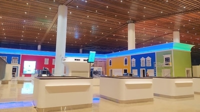 Mopa airport has 3-D monolithic precast buildings, StabilRoad, robomatic hollow precast walls, and 5G-compatible IT infrastructure. (DD news)