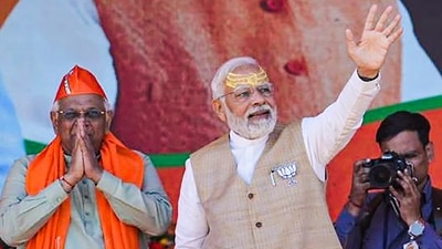 Bhupendra Patel who was a surprise replacement of Vijay Rupani is now headed for a second straight term as the chief minister of Gujarat. (PTI) Bhupendra Patel who was a surprise replacement of Vijay Rupani is now headed for a second straight term as the chief minister of Gujarat. (PTI)