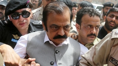 Pakistan Interior Minister Rana Sanaullah Khan was accused in narcotics case. (AP) Pakistan Interior Minister Rana Sanaullah Khan was accused in narcotics case. (AP)