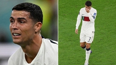 Cristiano Ronaldo could not control his emotions (Getty.AP) Cristiano Ronaldo could not control his emotions (Getty.AP)