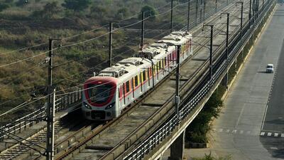The estimated cost for the Metro line-1 project is ₹3,400 crores. Out of which, ₹2,600 crores have already been infused by CIDCO, ₹500 crores are from bank Line of credit and the remaining will be CIDCO internal accruals. (Bachchan Kumar/ HT PHOTO) The estimated cost for the Metro line-1 project is ₹3,400 crores. Out of which, ₹2,600 crores have already been infused by CIDCO, ₹500 crores are from bank Line of credit and the remaining will be CIDCO internal accruals. (Bachchan Kumar/ HT PHOTO)