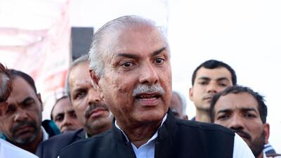 Yashpal Malik visited the Chhotu Ram Memorial in the Jassian village to address a gathering. (HT Photo) Yashpal Malik visited the Chhotu Ram Memorial in the Jassian village to address a gathering. (HT Photo)
