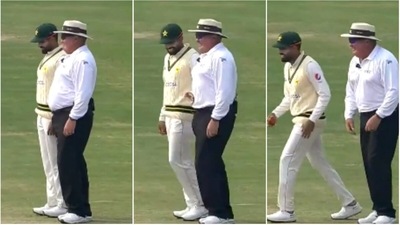 Babar Azam; Marais Erasmus (Twitter) Babar Azam; Marais Erasmus (Twitter)