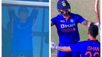 Rahul Dravid and Virat Kohli's wild celebrations Rahul Dravid and Virat Kohli's wild celebrations