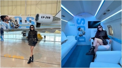 Mouni Roy is currently basking in the FIFA World Cup craze. The World Cup is currently being held in Qatar. Mouni flew recently to Qatar with husband Suraj Nambiar to witness the magic of the World Cup live. She also paid a visit to the Maradona exhibition in Doha. Mouni's ensembles featured her love for her favourite team Argentina. (Instagram/@imouniroy) Mouni Roy is currently basking in the FIFA World Cup craze. The World Cup is currently being held in Qatar. Mouni flew recently to Qatar with husband Suraj Nambiar to witness the magic of the World Cup live. She also paid a visit to the Maradona exhibition in Doha. Mouni's ensembles featured her love for her favourite team Argentina. (Instagram/@imouniroy)
