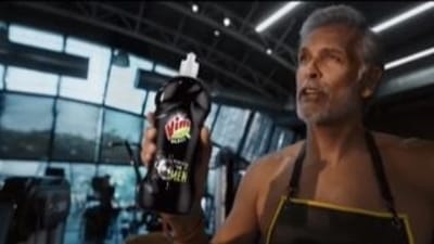 Milind Soman in a new ad for Vim.