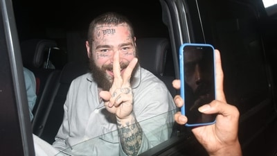 Post Malone is in India for his concert. Post Malone is in India for his concert.