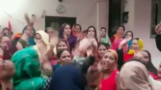 In a video shared by news agency ANI, the villagers can be seen dancing and singing, with some musical instruments adding to the celebrations.