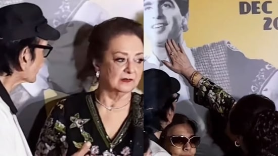 Saira Banu at Dilip Kumar’s 100th birth anniversary film festival in Mumbai. (Viral Bhayani)(Viral Bhayani)