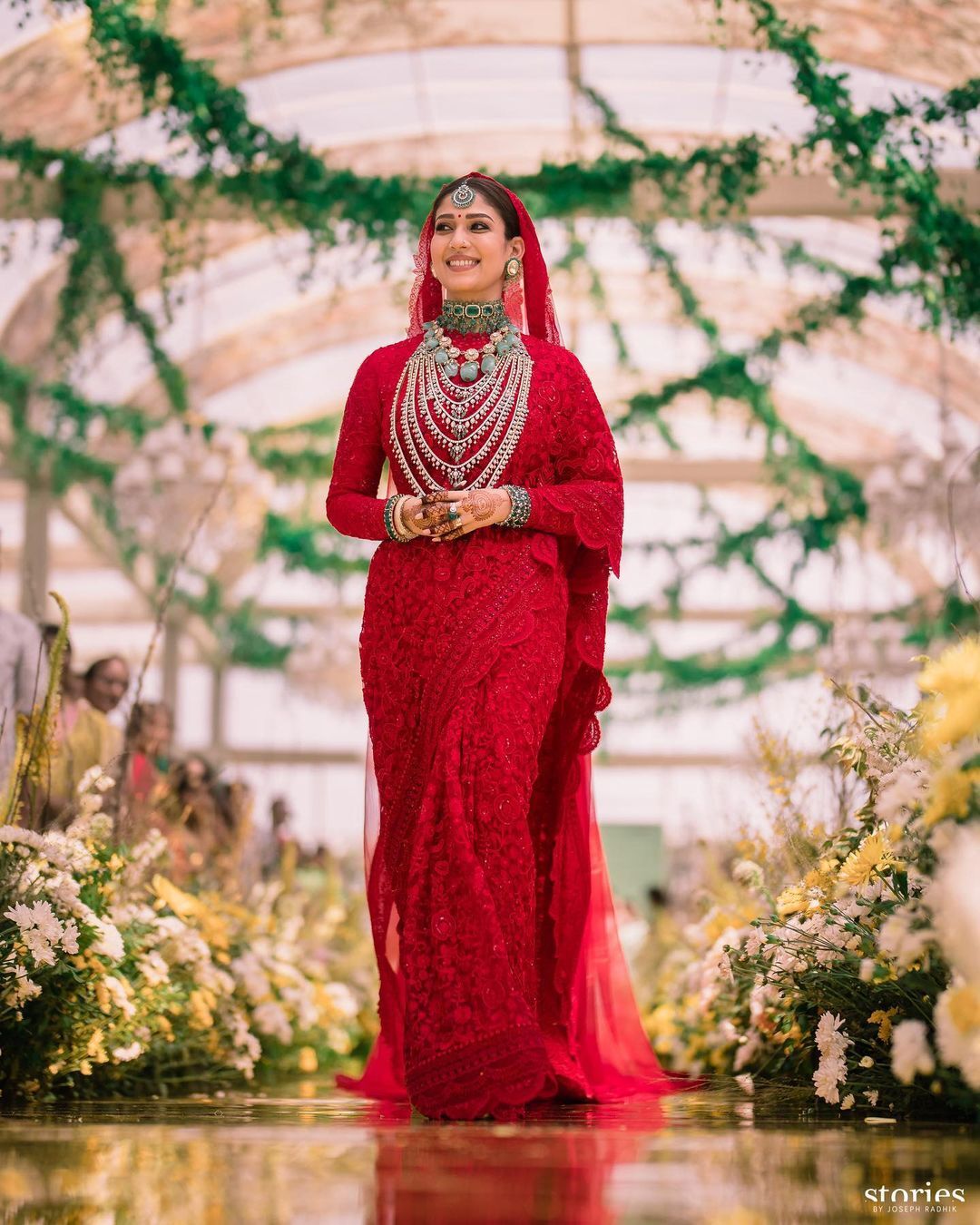 Nayanthara chose bold eyes, nude lips for her wedding.