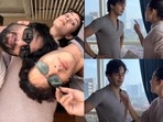 Shahid Kapoor, Mira Rajput and Ishaan Khatter posed for photographs and enacted videos in the Kapoor home on Sunday. Shahid Kapoor, Mira Rajput and Ishaan Khatter posed for photographs and enacted videos in the Kapoor home on Sunday.