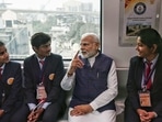 PM Modi also laid the foundation stone for the redevelopment of Nagpur and Ajni railway stations to be redeveloped at a cost of about <span class='webrupee'>?</span>590 crore and <span class='webrupee'>?</span>360 crore respectively.(PTI)