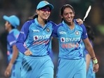 Mumbai: Indian player Smriti Mandhana and Harmanpreet Kaur celebrates the win during the T20 International series between India and Australia (PTI) Mumbai: Indian player Smriti Mandhana and Harmanpreet Kaur celebrates the win during the T20 International series between India and Australia (PTI)