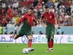 Portugal teammates Bruno Fernandes and Cristiano Ronaldo(getty images) Portugal teammates Bruno Fernandes and Cristiano Ronaldo(getty images)
