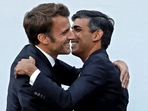 The banter between UK Prime Minister Rishi Sunak and French President Emmanuel Macron was followed by a tense quarter-final match. The banter between UK Prime Minister Rishi Sunak and French President Emmanuel Macron was followed by a tense quarter-final match.